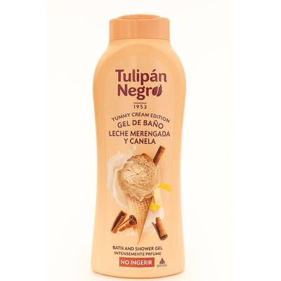 Tulipán Negro – Yummy Cream Edition جل استحمام برائحة الحليب المخفوق والقرفة يمنحك إحساساً دافئاً ورائحة مميزة تدوم طويل