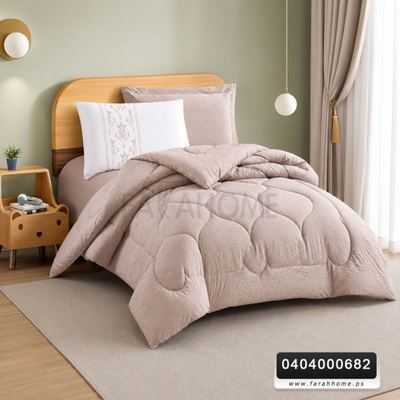 لحاف مفرد صيفي كومفي صيفي 4 قطع مطرز COMFY