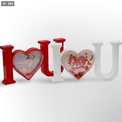 بلورة قلب مع صورة