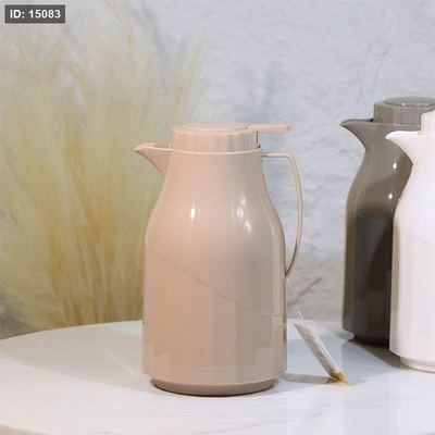 تيرموس قهوة 1 لتر ECO COCKER بطة ملس نصف محزز بلاستك ملون 102 ++ط5