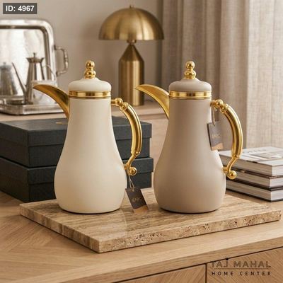 دلة تيرموس قهوة بتصميم عصري انسيابي بسعة 1 لتر
