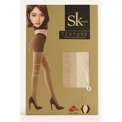 SK Angel - جوارب حريرية 15D   ناعمة، خفيفة، ومريحة بفضل تقنية لايكرا – لمظهر أنثوي جذاب.