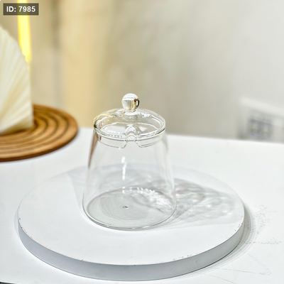 سكرية زجاج سادة 9*7 بغطا مع معلقة M++ KX87085