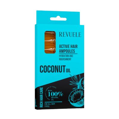 REVUELE COCONUT OIL HAIR ACTIVE Ampoules-8*5ml