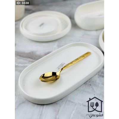 صحن بورسلان اوف وايت بيضاوي لف واطي 28CM