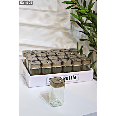 طقم بهارات /24 زجاج مربع غطا كابتشينو مربع لف ZD91/3 =ط7