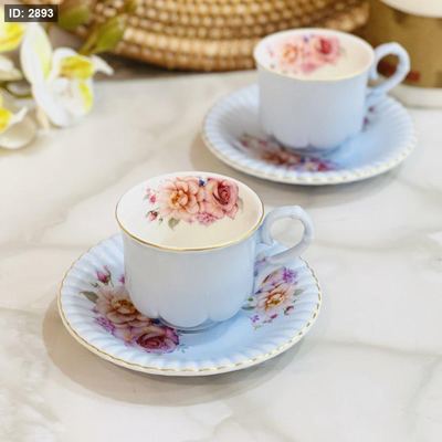 طقم 12 فنجان قهوة مع صحونهم
