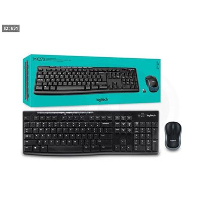 طقم كيبورد + ماوس اصلي Logitech MK270 Wireless Keyboard and Mouse