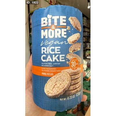بديل الخبز الصحي رايس كيك Bite & More Vegan Rice Cake وزنه 120 غرام