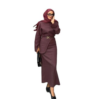 فستان مع حزام جانبي