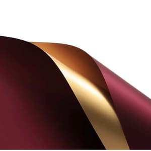 اوراق تغليف – وجه ذهبي- خمري – 20 ورقة