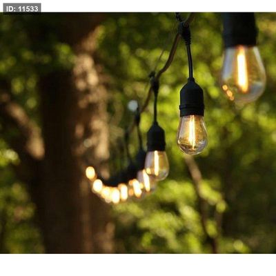 حبل زينة حدائق 7.5 متر 15 لمبة اضاءة صفراء 1.35واط خلية شمسية K305/1 =ض9