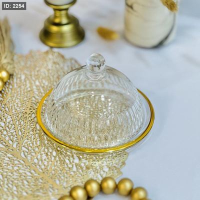 مضيفة زجاج صغير قطر 15 سم