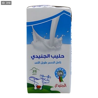 الجنيدي حليب كرتون 1 لتر