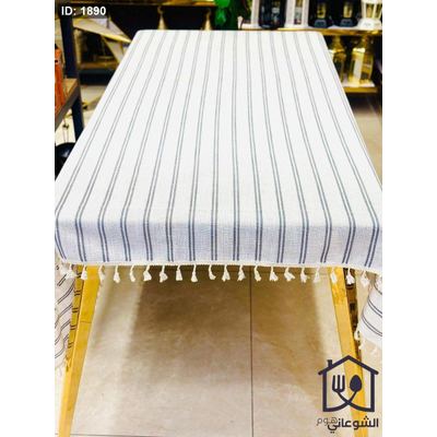 شرشف طاولة قماش مع شراشيب