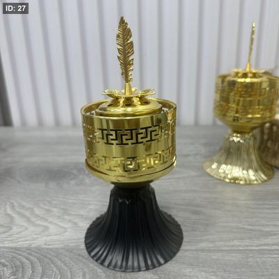 مبخرة بيوتر ذهبي ٢٠ سم / اسود