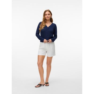 POINTELLE V-NECK CARDIGAN