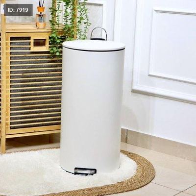 سطل دعسه تنك ابيض مدور 27 لتر مع دلو QJB1227-WH+ط5A