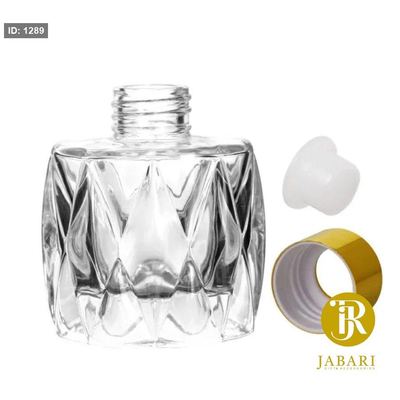 عبوة زجاج للعطر 50Ml & سدادة مطاط غطاء بلاستيك