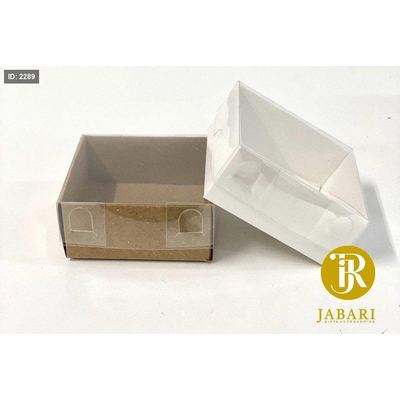 علب كرتون ابيض وجه شفاف (3*8*8) 10 قطع