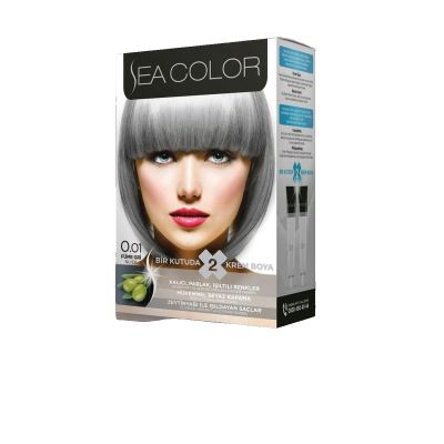 SEA COLOR صبغة شعر فضي 0/01 100مل