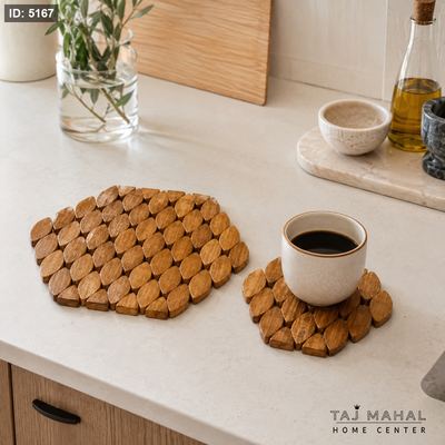 كوستر خشبي حراري لحماية الطاولات من خشب البامبو