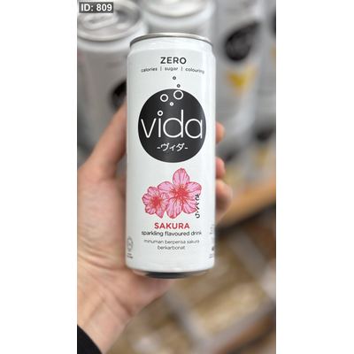 مشروب غازي vida فيدا بنكهة زهرة الساكورا الكرز دايت صفر سكر وصفر سعرات وزنها 325غرام❤️