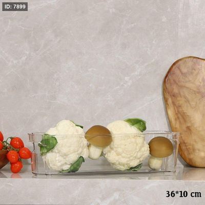 سلة ثلاجه مستطيل 10*36 سم اكرالك شفاف بيدين EL168/1= رم5