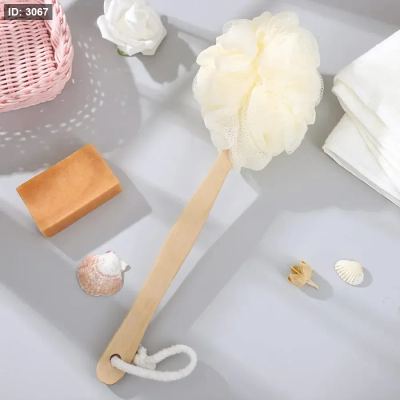 فرشاة استحمام / ليفة تنظيف جسم مع يد خشب
