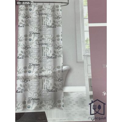ستارة دش بوليستر الممتازة، ستارة شديدة التحمل، ستائر دش الحمام و12 حلقة مقاومة، 180x180 cm مع دعسة
