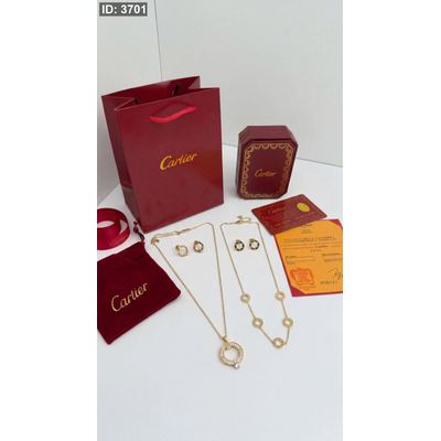 طقم سنسال وحلق - Cartier \ شامل علبة وكيس الشركة
