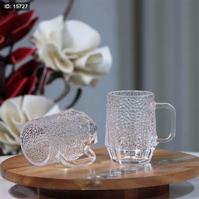 طقم كاسة شاي/12 زجاج مضلع سادة محجر TC5312/D ++ع8