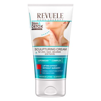 REVUELE SLIM & DETOX WITH CAFFEINE Sculpting Cream for Chin, Neck & Decollete
