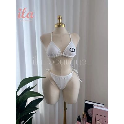 بكيني DIOR ابيض مختوم بالكامل
