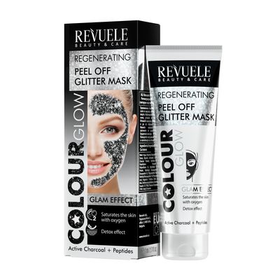 REVUELE COLOUR GLOW Regenerating Peel off Black Mask-80ml