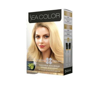 SEA COLOR صبغة شعر اشقر فاتح جدا 9/0 100مل