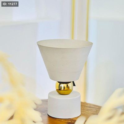 قوار زراعة تنك 34سم شكل كاس 89064S قاعدة طابة ذهبي BEIGE هندي %ه9