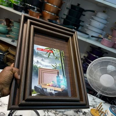 طقم صواني 3 قطع خشب بني غامق 2140-6