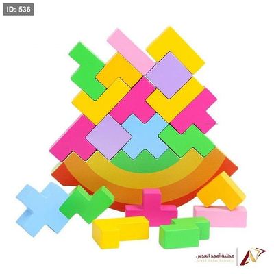 بزل خشبي تعليمي اشكال هندسية