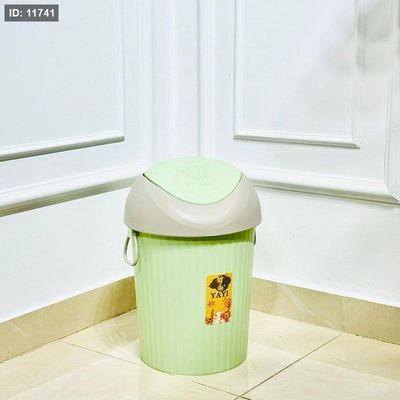 سلة مهملات مدور بلاستك ملون K160/5 غطا مروحة بيدين =VGR2