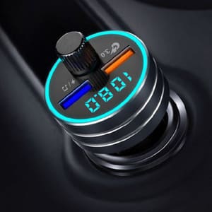 شاحن سيارة Bluetooth 5.0 C1 MP3 Player with Dual USB Car Charger QC3.0