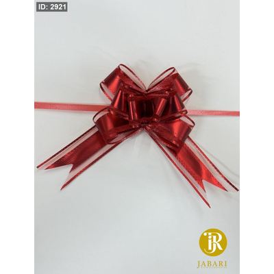 شبر ورق & شيفون زم احمر ( 3*49 سم ) 12 قطعة