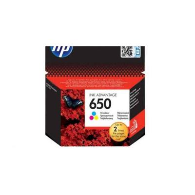 حبر  طابعة  ملون  hp 650 tri color   CZ102AE