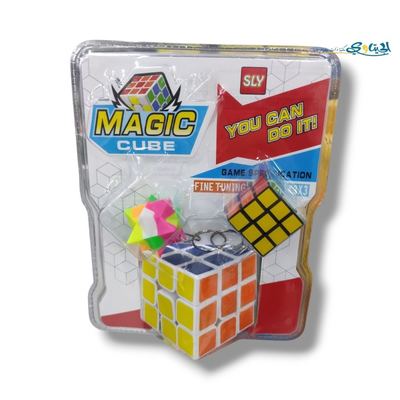 لعبة مكعب روبيك مع مدالية migic cube