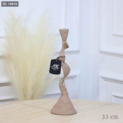 شمعدان شمع 33سم لف قاعدة طويل موكا BR-25895A نحاس هندي %ه11