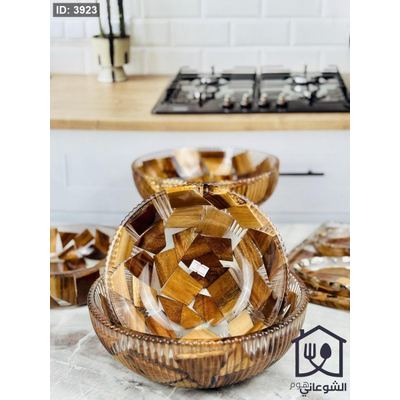 جاط ريزن مع خشب بني غامق محزز
