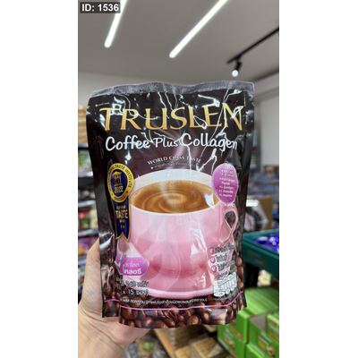 كوفي بلس كولاجين خاصة للتنحيف والجمال نسكافية بلس كولاجين Truslen coffee plus collagenخالية من السكر والكوليسترول، ومنخف