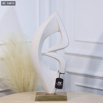 تحفة شكل ورقة 53سم ابيض WTG-26098B نحاس هندي %ه11