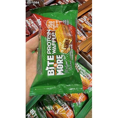 وافل عالي البروتين بحشوة التيراميسو (Bite & More Protein Waffle) وزنه 55 غرام