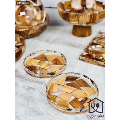 صحن ريزن مع خشب بني غامق 18CM